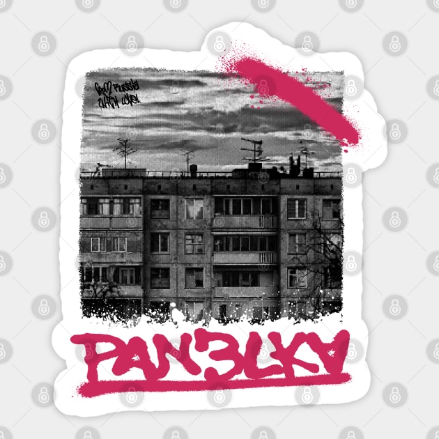POST-SOVIET PANELKA // Typical russian panel houses Sticker by MSGCNS